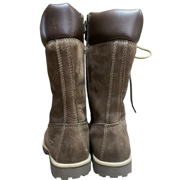 Timberland Leather Long Knee High Combat Moto Winter Boots Size 9.5 Toddler - Picture 5 of 9